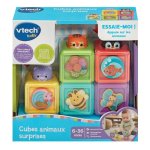 Cubos de Atividade Empiláveis VTech Baby 5 Peças Multicolor Animais Sensoriais