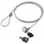 Cavo Antifurto Techly 106060 1,4 m 2 Chiavi Argento
