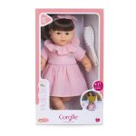 Puppe Corolle Julie 36 cm Braune Lange Haare Bürste Schlafende Augen