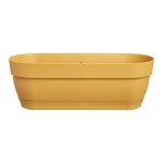 Jardinière Elho Vibia 50 cm Rose Empolvé Réservoir d'Eau Intégré Plastique Recyclé Mat