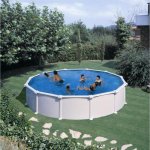 Piscine démontable Gre Kitpr358 3,70 m structure acier liner azul filtre sable