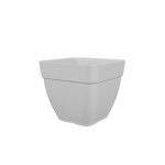 Pot Carré Artevasi Capri Campana Blanc 37x37 cm Résistant Gel Extérieur Drainage