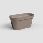 Artevasi Capri Jardinière de Balcon 30x60x30 cm 26,8 L Gris Taupe Plastique UV