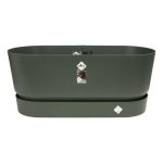 Macetero Elho Greenville Terrase 80 Oval avec Roues 42 L - Plastique Recyclé