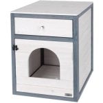 Cabinet Litière Kerbl Ida Blanc/Bleu 58 x 45 x 60 cm Bandelette Amovible