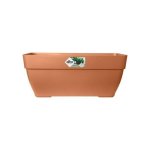 Bac à fleurs rectangulaire extérieur ELHO Vibia Campana marron 77x35x33 cm 63 L