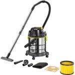 Aspirapolvere Bidone Ryobi R18wdv-0 18V 11,4 kPa 18 L Inox Senza Batteria