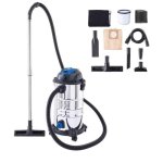 Aspirapolvere Industriale Scheppach Vc30 Premium 1500W 20 kPa 30L Inox Secco Bagnato Soffiatore