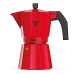 Caffettiera italiana Pezzetti Italexpress 3 tazze alluminio rosso ergonomica