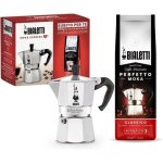 Cafetière italienne Bialetti Moka Express 0,30 L 3 Tasses avec café moulu