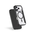Capa Force Case Folio Reforçada MagSafe Preta com Proteção 2m e Dupla Porta-cartões para iPhone 17 Pro
