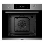 Horno Multifunción Midea 70L 60cm Pirolítico A+ con Grill y WiFi Negro