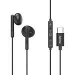 Hama In Ear Headset mit USB-C Kabel, Mikrofon, Bürogebrauch, schwarz