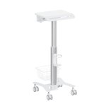 Kimex Carro Para Equipos Médicos, Altura Regulable 80-120 Cm