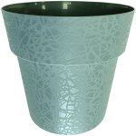 Blumenkasten Riviera Terea Ø58 cm Hell Terrakotta Grün Geometrisches Mosaik Strukturiert