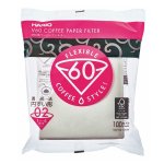 Filtro de café desechable Hario VCF-02-100W Papel Blanco 100 unidades