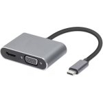 Hub USB iBox 4 in 1 USB-C HDMI VGA Carica 100W
