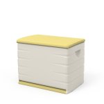 Baúl De Almacenamiento Multiusos 260 Litros | Baúl Para Exterior E Interior - 80 Cm | Amarillo