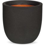 Macetero Capi Urban Smooth Redondo Negro 43 x 41 cm 56 L doble pared tipo cemento