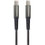 Thomson USB-C auf USB-C Kabel 100W 1,5 m Geflochtener Nylon Grau Reversibler Stecker
