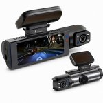 Câmara Dashcam Karawan 1296P Super HD Dupla Visão Noturna Sensor G Gravação em Ciclo