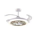 Ventilador de Techo con Luz Bel Air Home Unicornio 96W 91cm 6 Velocidades Motor DC Aspas Retráctiles Mando