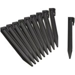 Estacas para Bordos Jardim Nature Pack 10 Polietileno Reciclado Preto 26,7 x 1,9 x 1,8 cm