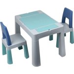 Mesa de actividades ThermoBaby Multiplay multifuncional con 2 sillas, reversible