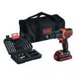 Trapano a Percussione a Batteria BLACK+DECKER 18V 40Nm Mandrino 10mm Batteria 1.5Ah