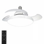 Ventoinha de Teto com Luz Karawan 40cm LED 4 Velocidades Pás Retráteis Comando