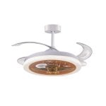Ventilador de Techo con Luz Bel Air Ángel Mini 96W 91cm 6 Velocidades Motor DC Aspas Retráctiles Mando