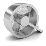 Ventilatore da Tavolo Stadler Form Q 35W Inox 43cm 3 Velocità 2400m3/h Inclinabile