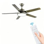 Deckenventilator mit Licht Autrucker 52'' LED 6 Stufen DC-Motor Leise Reversibel