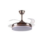 Ventilador de Techo con Luz Bel Air Home New Asgard 72W 108cm 6 Velocidades Motor DC Aspas Retráctiles Mando