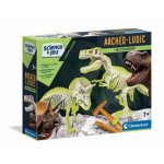 Kit excavación dinosaurios Clementoni Archéo Ludic T-Rex y Triceratops fosforescentes