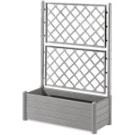 Pflanzkübel Stefanplast Italia 100 x 43 x 142 cm Grau Steinoptik Holzdekor