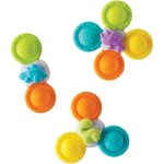 Infantino 3 Fidgets Banho Silicone Ventosas Bebé 4 Meses Multicolor