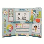 Tableau Jeu Éducatif Pliable Smoby School avec Horloge et 38 Cartes