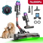 Aspirador sem Fio Ultenic 76000Pa 80 min Anti-emaranhamento Animais
