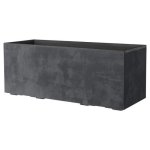 Jardinière Mûr Deroma Muret Millennium R 99x39 cm Anthracite 97L