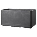 Bac à fleurs Deroma Muret Cosmo 78x39 cm Anthracite 74.4L avec réservoir d'eau et roulettes