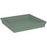 Plat pour pots carrés EDA Toscane 40x40x5,9 cm Vert Laurier