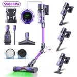 Aspirateur sans fil Blossom DSV112A 550W 65 min 1,2L Écran tactile Violet Léger