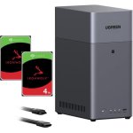 NAS UGREEN 2 bahías 7,8TB 4GB RAM HDMI USB-C RAID 0/1 JBOD compacto