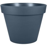 Maceta Redonda EDA Toscane Bleu Jean Ø48cm 43L Résistante UV Hivernale