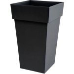 Pot de Fleur Carré EDA Toscane Polypropylène Gris Anthracite 62L Anti-UV