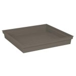 Plateau pour pot EDA Toscane 40x40 cm Taupe Anti-UV Empilable