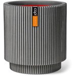 Vaso Capi Europe Groove NL Antracite 36x38 cm com Textura Sulcada