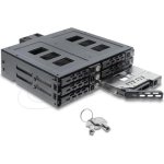 Bandeja móvil Delock para 6 discos 2,5" SATA/SAS en bahía 5,25" con intercambio en caliente