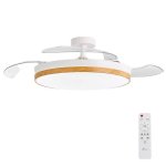 Ventoinha de Teto com Luz 3NOD Concept Nature Motor DC 6 Velocidades Pás Retráteis Comando